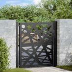 vidaXL Poort met lichtontwerp 105x106 cm staal zwart, Tuin en Terras, Tuinpoorten, Verzenden, Nieuw
