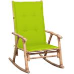 vidaXL Schommelstoel met kussen bamboe, Tuin en Terras, Verzenden, Nieuw