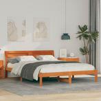 vidaXL Bedframe Wasbruin 160 x 200 cm Massief grenenhout, Huis en Inrichting, Slaapkamer | Bedden, Verzenden, Nieuw