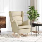 vidaXL Schommelstoel 74x90x102 cm stof crèmekleurig, Huis en Inrichting, Fauteuils, Verzenden, Nieuw