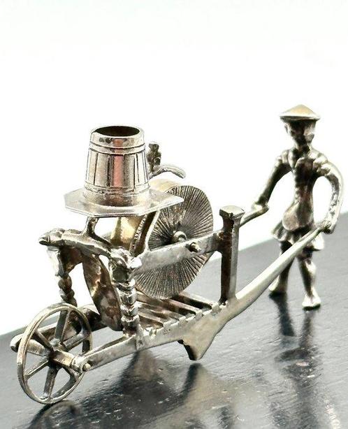 No reserve-Stevige handgemaakte Hollands zilveren miniatuur, Antiek en Kunst, Antiek | Zilver en Goud