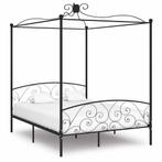 vidaXL Hemelbedframe metaal zwart 180x200 cm, Huis en Inrichting, Slaapkamer | Bedden, Verzenden, Nieuw