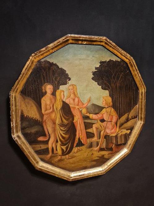 Italiaanse school (XIX) - Giudizio Di Paride, Antiek en Kunst, Kunst | Schilderijen | Klassiek