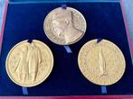 France. Coffret de 3 médailles, Charles de Gaulle par Albert
