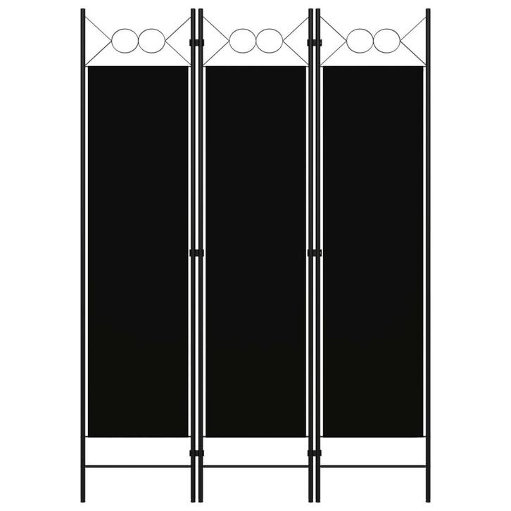 vidaXL Kamerscherm met 3 panelen 120x180 cm zwart, Huis en Inrichting, Woonaccessoires | Overige, Nieuw, Verzenden