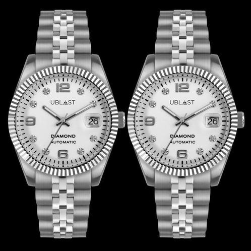 Ublast - Century Diamond - Set Man & Woman - UBDCE40WH+WH -, Handtassen en Accessoires, Horloges | Heren