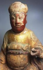 Beeld - Hout - TAIWAN Seated Deity - China - 19e eeuw, Antiek en Kunst
