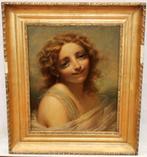 Jules Achilles Lecaron (1813-??) - Portrait of young lady, Antiquités & Art, Art | Peinture | Classique