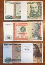 Peru. - 100 x 50, 500, 1000 Intis - 1987/1988 - Pick 131b,, Postzegels en Munten