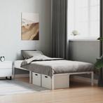 vidaXL Cadre de lit métal blanc 107x203 cm, Maison & Meubles, Chambre à coucher | Lits, Neuf, Verzenden