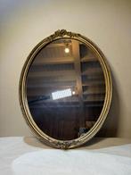 Spiegel- Elegante Ovale Spiegel met Gedetailleerd Verguld, Antiek en Kunst