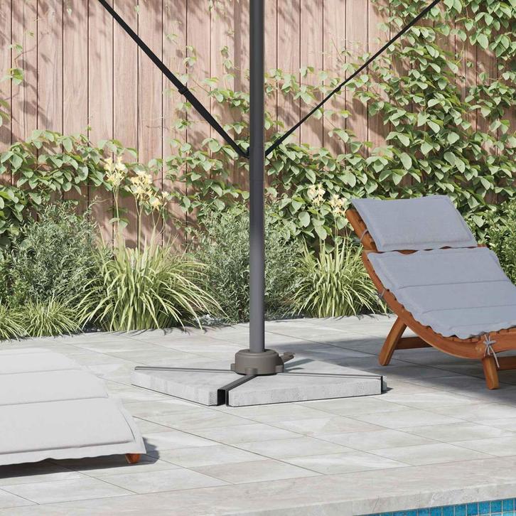 vidaXL Parasolvoet Zilver 23 x 14 x 6 cm, Tuin en Terras, Parasols, Nieuw, Verzenden