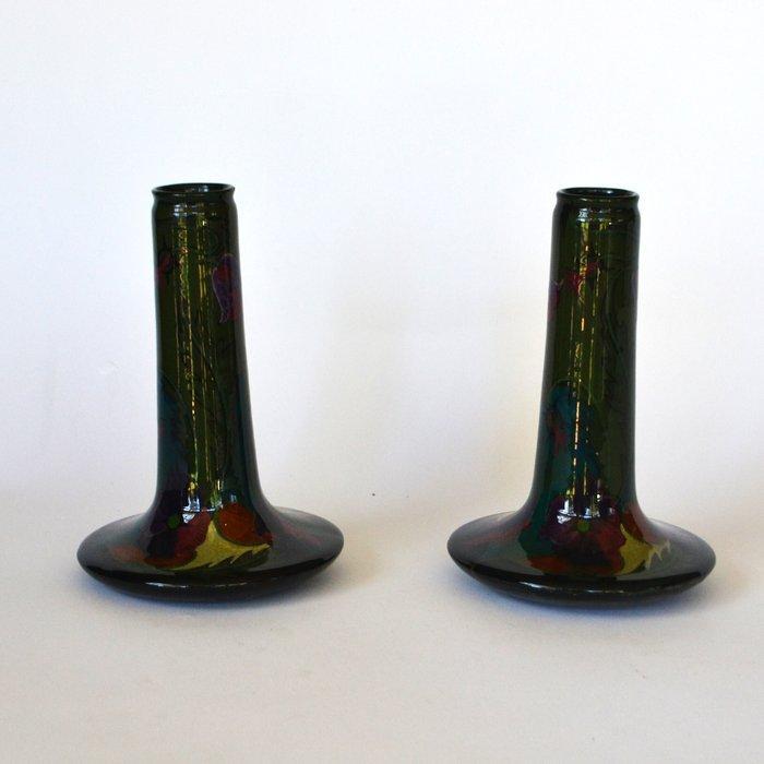 Plateelbakkerij Zuid-Holland - Vaas (2) - Aardewerk, Antiek en Kunst, Antiek | Glaswerk en Kristal