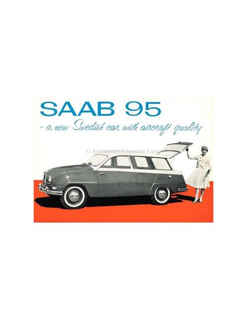 1960 SAAB 95 BROCHURE ENGELS (USA), Boeken, Auto's | Folders en Tijdschriften