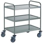 Serveerwagen | RVS | 3 Niveaus (800x500) | Wielen (Geremd), Verzenden, Nieuw in verpakking