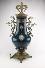 Cassolette - Messing, Porselein - Vuur-emailleerde