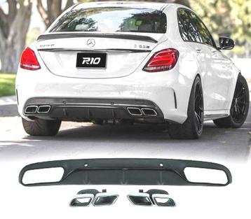 DIFFUSEUR MERCEDES CLASSE C W205 LOOK AMG C63 14-18 + EMBOUT, Verzenden