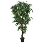 vidaXL Kunstplant mangoboom 300 bladeren 80 cm groen, Huis en Inrichting, Woonaccessoires | Kunstplanten en Kunstbloemen, Verzenden