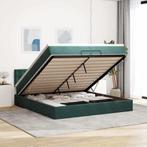 vidaXL Ottoman bed met matras 200x200 cm fluweel donkergroen, Huis en Inrichting, Verzenden, Nieuw