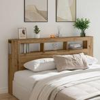 vidaXL Hoofdeinde met LED 200x18,5x103,5 cm hout artisanaal, Verzenden, Nieuw