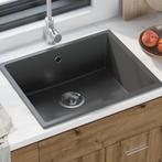 vidaXL Keukenwasbak Grijs 54 x 44 x 20 cm Graniet, Verzenden, Nieuw