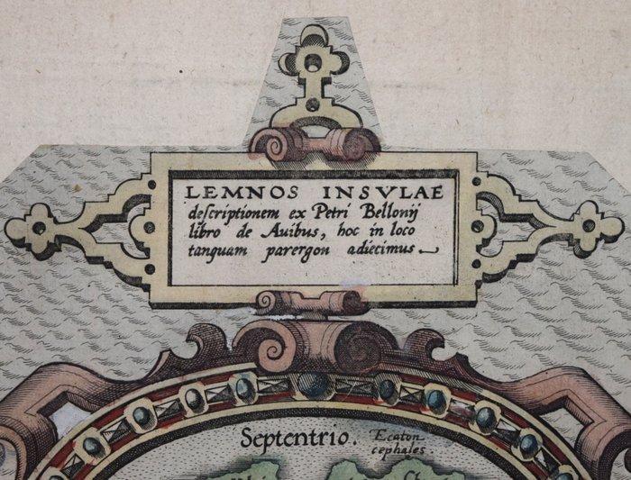 Griekenland - Het eiland Lemnos; Abraham Ortelius - Lemos, Boeken, Atlassen en Landkaarten