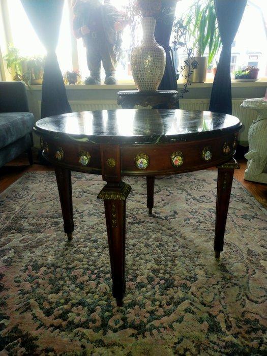 Salontafel - hout met ijzer en marmer - Victoriaanse tafel, Antiek en Kunst, Antiek | Overige Antiek