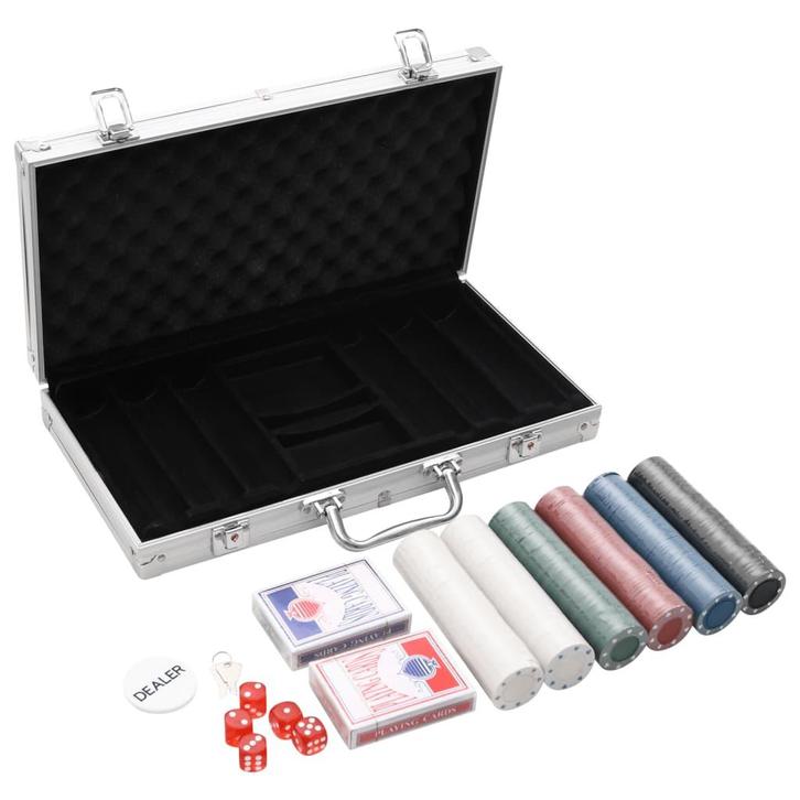 vidaXL 300-delige Pokerset 4 g, Hobby en Vrije tijd, Gezelschapsspellen | Kaartspellen, Nieuw, Verzenden