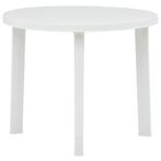 vidaXL Tuintafel 89 cm kunststof wit, Verzenden, Nieuw