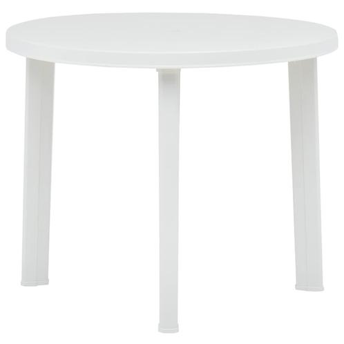 vidaXL Tuintafel 89 cm kunststof wit, Tuin en Terras, Tuintafels, Nieuw, Verzenden