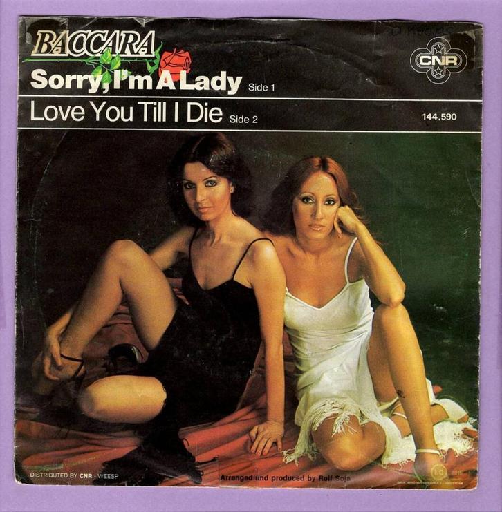 Baccara – Sorry, Im A Lady / Love You Till I Die (1-7-Viny, CD & DVD, Vinyles Singles, Enlèvement ou Envoi