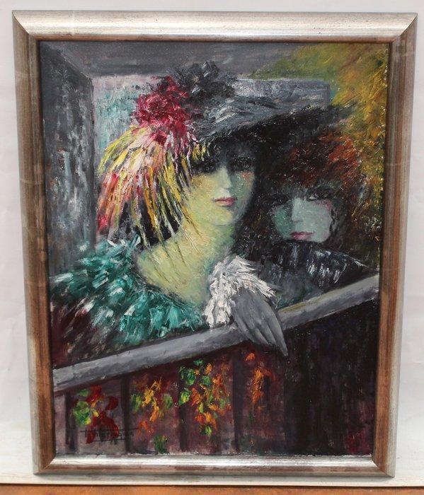 Maria Teresa Vilarrubias Perarnau (1914-2019) - Damas tras, Antiek en Kunst, Kunst | Schilderijen | Klassiek