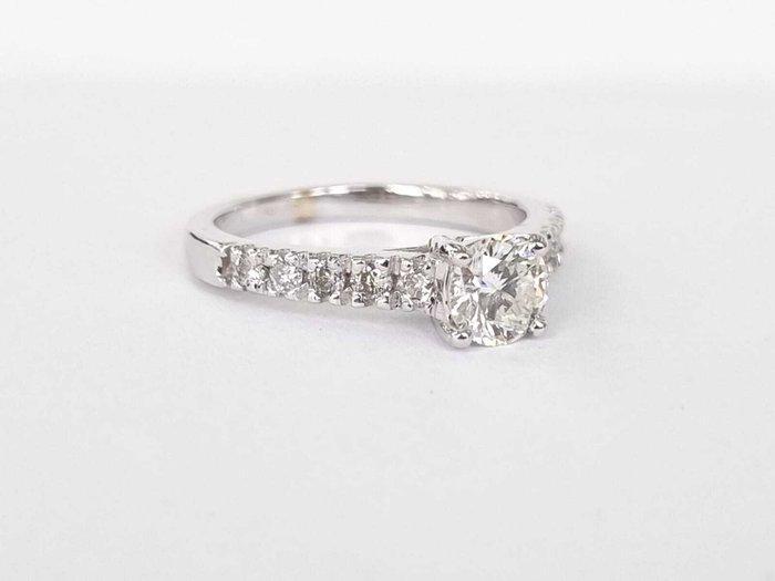 Verlovingsring - 18 karaat Witgoud - 0.78ct. tw. Diamant, Handtassen en Accessoires, Antieke sieraden