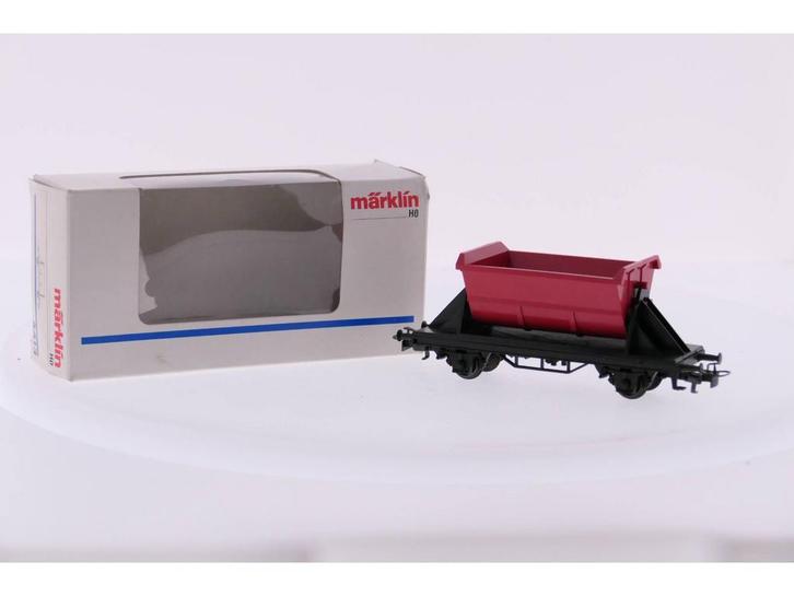 Schaal H0 Märklin 4413 kiepwagen in het rood #3007 (Wagons), Hobby en Vrije tijd, Modeltreinen | H0, Wisselstroom, Overige typen