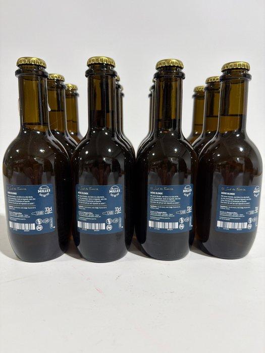 Brasserie Milles - blonde - 33cl - 12 flessen, Collections, Vins