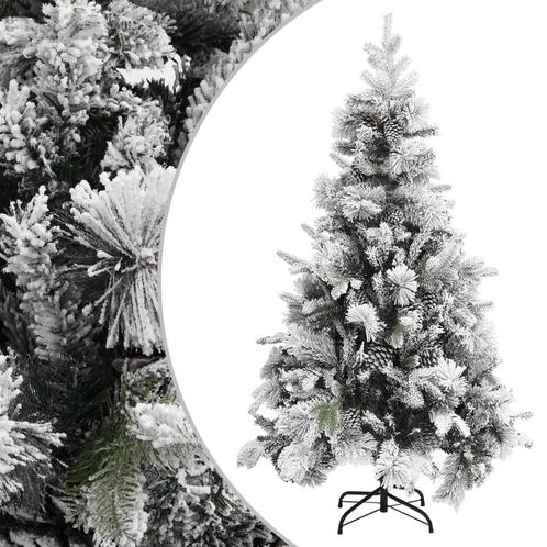 vidaXL Kerstboom met dennenappels en sneeuw 195 cm PVC en PE, Diversen, Kerst, Nieuw, Verzenden