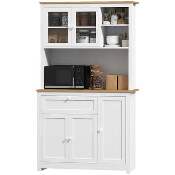 Keukenkast, Keukenbuffet Met Lade, Multifunctionele Kast Met beschikbaar voor biedingen
