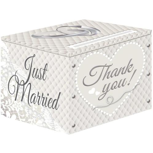 Just Married Enveloppen Gift Box 30cm, Hobby en Vrije tijd, Feestartikelen, Nieuw, Verzenden