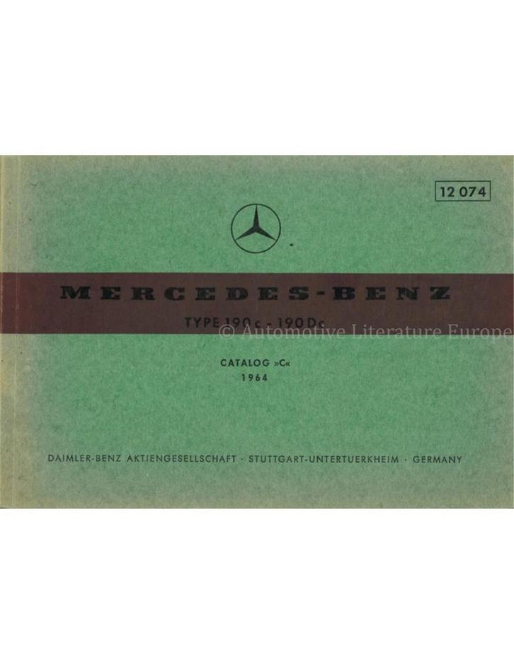 1964 MERCEDES BENZ 190 c | 190 ONDERDELEN CATALOGUS MULTI, Auto diversen, Handleidingen en Instructieboekjes