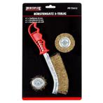 Set van 3 borstels: 1 x staalborstel met handvat + 1 x 50 mm, Ophalen of Verzenden, Nieuw