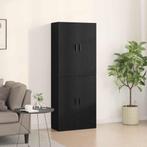 vidaXL Kasten, Set van 2 in Zwart Eiken, 69,5x34x180 cm,, Huis en Inrichting, Kasten | Dressoirs, Verzenden, Nieuw