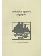 INTERNATIONALE TYPENTAFELN JAHRGANG 1928, Boeken, Nieuw