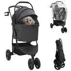 vidaXL Opvouwbare Huisdier Kinderwagen Zwart 78 x 54 x 101, Dieren en Toebehoren, Verzenden, Nieuw