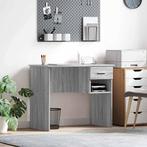 vidaXL Bureau met lade Grijs Sonoma 90 x 49 x 75 cm Bewerkt, Verzenden