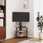 vidaXL Tv-standaard hoek 3-laags voor 32-70 inch zwart, Huis en Inrichting, Verzenden, Nieuw