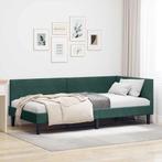 vidaXL Hoek Bed Frame Donkergroen 80 cm x 200 cm, Huis en Inrichting, Slaapkamer | Bedden, Verzenden, Nieuw