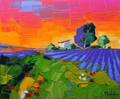 Caroline Mandrafina - Soleil de Provence, Antiek en Kunst, Kunst | Schilderijen | Modern