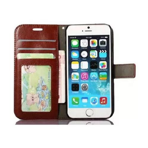 iPhone 8 - Leren Wallet Flip Case Cover Cas Hoesje, Télécoms, Téléphonie mobile | Housses, Coques & Façades | Apple iPhone, Envoi