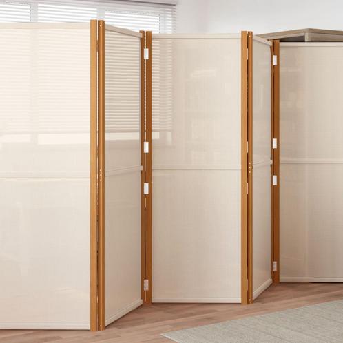 vidaXL Kamerscherm met 5 panelen 350x180 cm crèmewit, Huis en Inrichting, Woonaccessoires | Overige, Nieuw, Verzenden