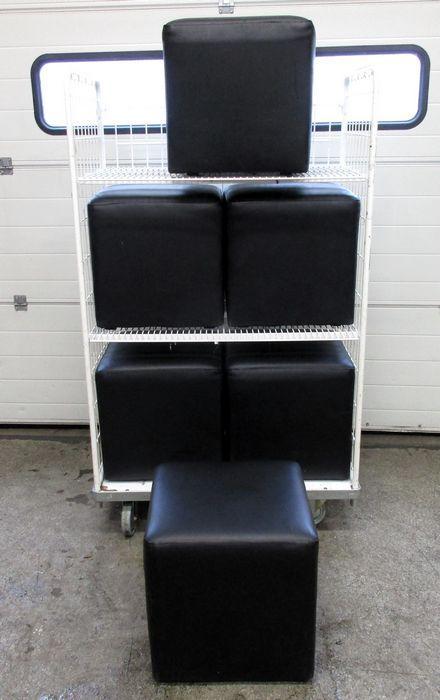 Hocker, Poef, zwart kunstleer, Zakelijke goederen, Kantoor en Winkelinrichting | Kantoormeubilair en Inrichting